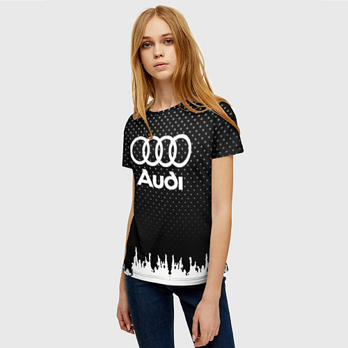 Женская футболка Audi: Black Side / 3D-принт – фото 3