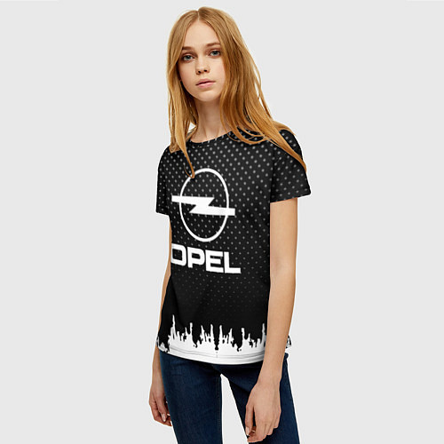 Женская футболка Opel: Black Side / 3D-принт – фото 3