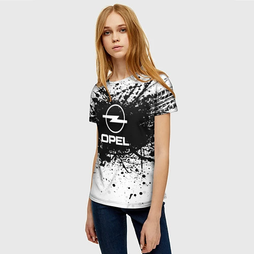 Женская футболка Opel: Black Spray / 3D-принт – фото 3