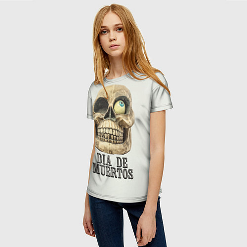 Женская футболка Dia de muertos / 3D-принт – фото 3