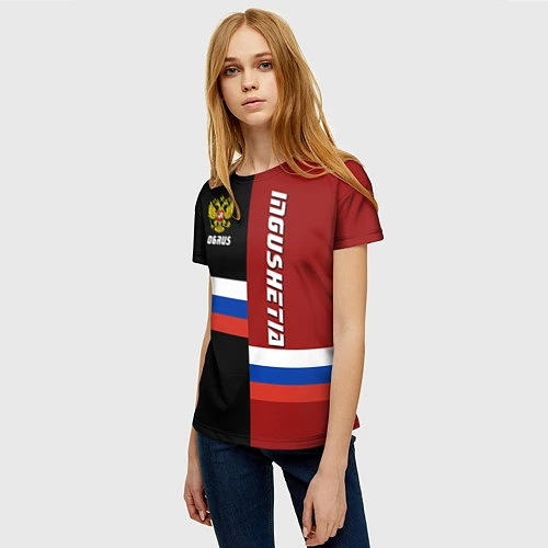 Женская футболка Ingushetia, Russia / 3D-принт – фото 3