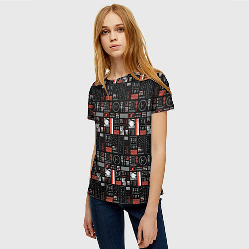 Женская футболка Twenty One Pilots: Pattern / 3D-принт – фото 3