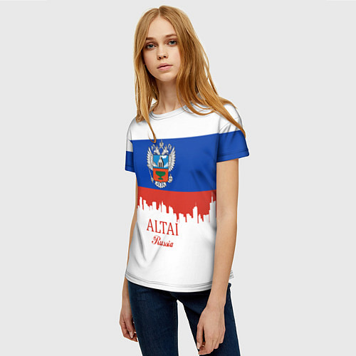 Женская футболка Altai: Russia / 3D-принт – фото 3