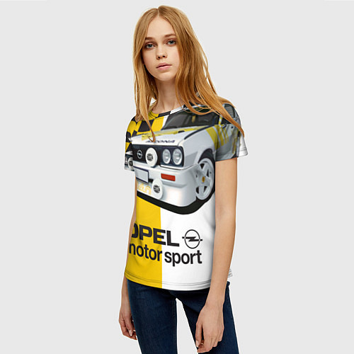 Женская футболка Opel Motor Sport: Ascona B / 3D-принт – фото 3