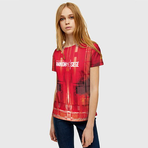 Женская футболка R6S: Red Back / 3D-принт – фото 3