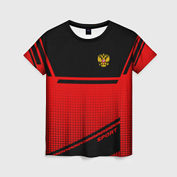 Футболка женская Russia: Red Sport, цвет: 3D-принт