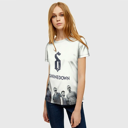 Женская футболка Shinedown Band / 3D-принт – фото 3