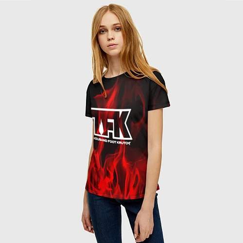 Женская футболка Thousand Foot Krutch: Red Flame / 3D-принт – фото 3