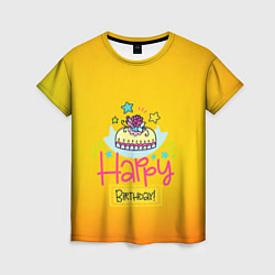 Футболка женская Happy Birthday, цвет: 3D-принт