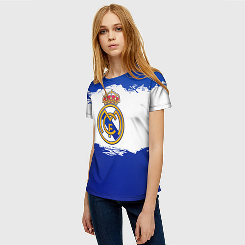 Женская футболка Real Madrid FC / 3D-принт – фото 3