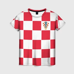 Футболка женская Сборная Хорватии: Домашняя ЧМ-2018, цвет: 3D-принт