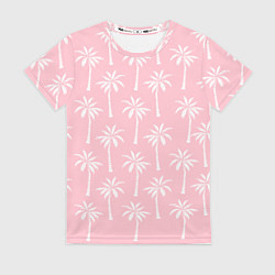 Футболка женская Розовые тропики, цвет: 3D-принт
