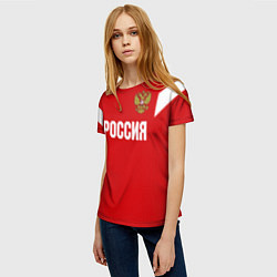 Футболка женская Сборная России, цвет: 3D-принт — фото 2