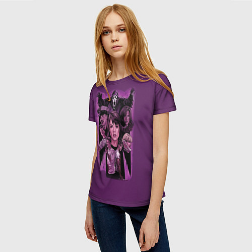 Женская футболка Крик: ужасы / 3D-принт – фото 3