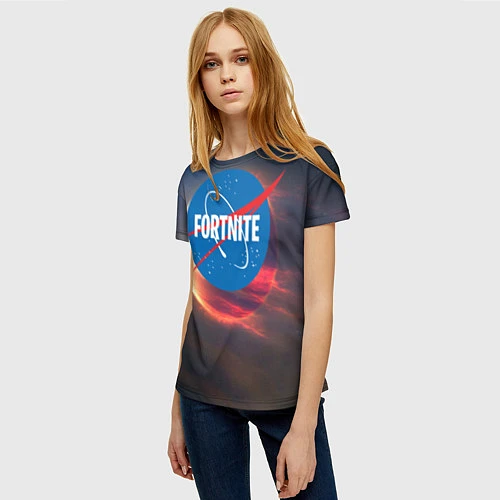 Женская футболка Fortnite NASA / 3D-принт – фото 3