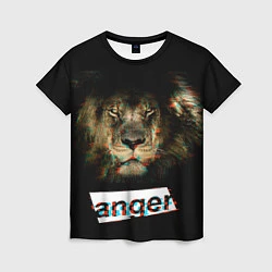 Футболка женская Anger Lion, цвет: 3D-принт