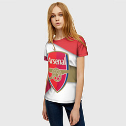 Футболка женская FC Arsenal, цвет: 3D-принт — фото 2