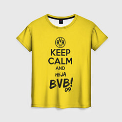 Футболка женская Keep Calm & Heja BVB, цвет: 3D-принт