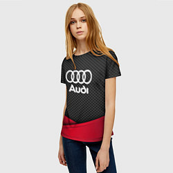 Футболка женская Audi: Grey Carbon, цвет: 3D-принт — фото 2