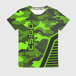 Футболка женская CS:GO Light Green Camo, цвет: 3D-принт