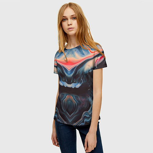 Женская футболка Abstract collection / 3D-принт – фото 3