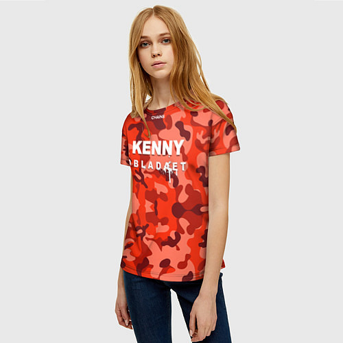 Женская футболка Kenny: Obladaet Camo / 3D-принт – фото 3