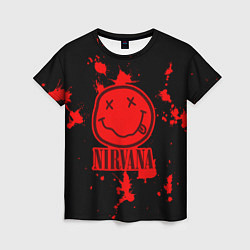 Футболка женская Nirvana: Blooded Smile, цвет: 3D-принт