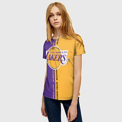 Футболка женская NBA: LA Lakers, цвет: 3D-принт — фото 2