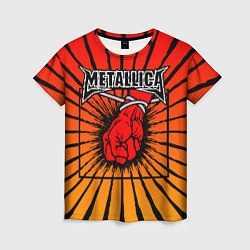 Футболка женская Metallica Fist, цвет: 3D-принт