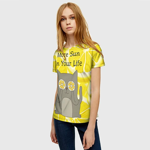 Женская футболка More Sun In Your Life / 3D-принт – фото 3