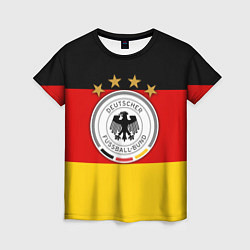 Футболка женская Немецкий футбол, цвет: 3D-принт