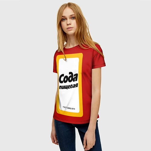 Женская футболка Сода пищевая / 3D-принт – фото 3