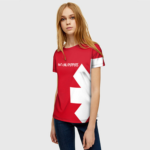 Женская футболка RHCP: Red Style / 3D-принт – фото 3