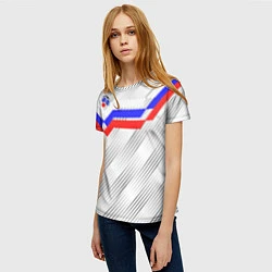 Футболка женская Российский футбол, цвет: 3D-принт — фото 2