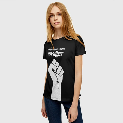 Женская футболка Skillet: Rise in revolution / 3D-принт – фото 3