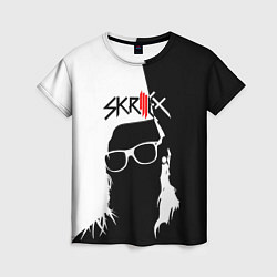 Футболка женская Skrillex: Black & White, цвет: 3D-принт