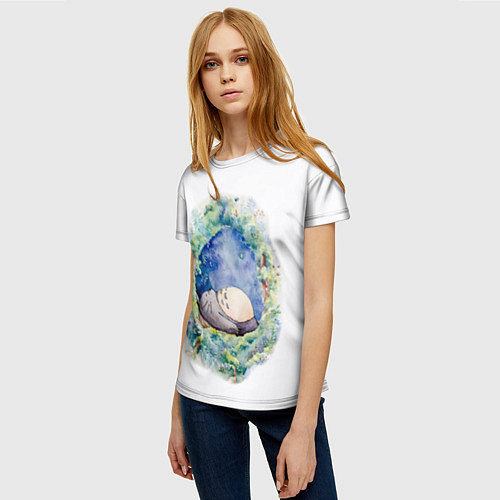 Женская футболка Сказочный Тоторо / 3D-принт – фото 3