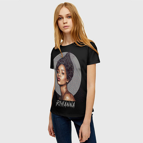 Женская футболка Rihanna / 3D-принт – фото 3