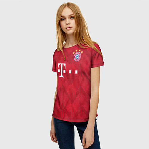 Женская футболка FC Bayern Home 18-19 / 3D-принт – фото 3