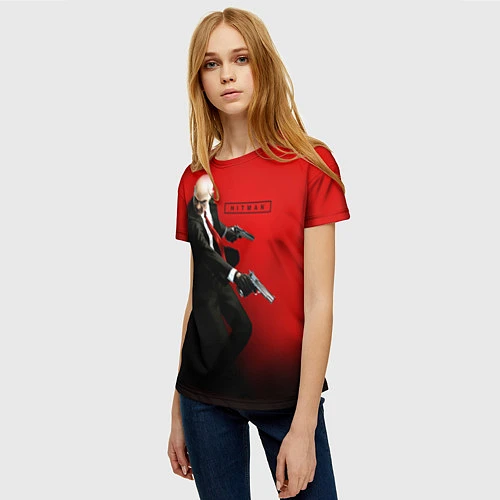 Женская футболка Hitman: Red Agent / 3D-принт – фото 3