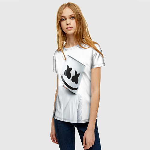 Женская футболка Marshmallow: White Only / 3D-принт – фото 3