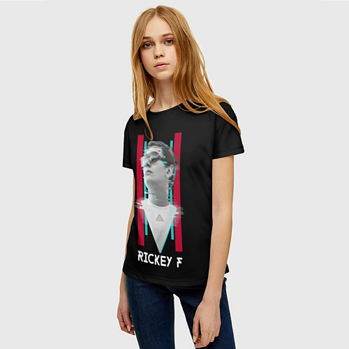 Женская футболка Rickey F: Glitch / 3D-принт – фото 3