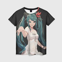 Футболка женская Hatsune Miku, цвет: 3D-принт