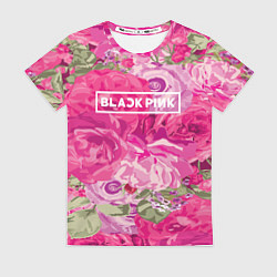 Футболка женская Black Pink: Abstract Flowers, цвет: 3D-принт