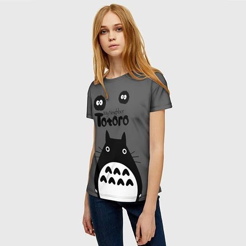 Женская футболка Тоторо рядом / 3D-принт – фото 3