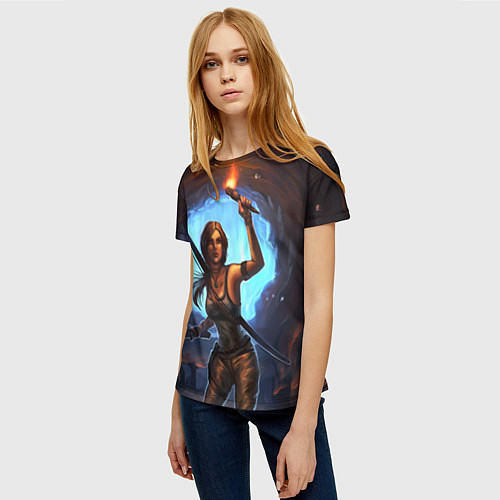 Женская футболка Tomb Raider: Cave / 3D-принт – фото 3