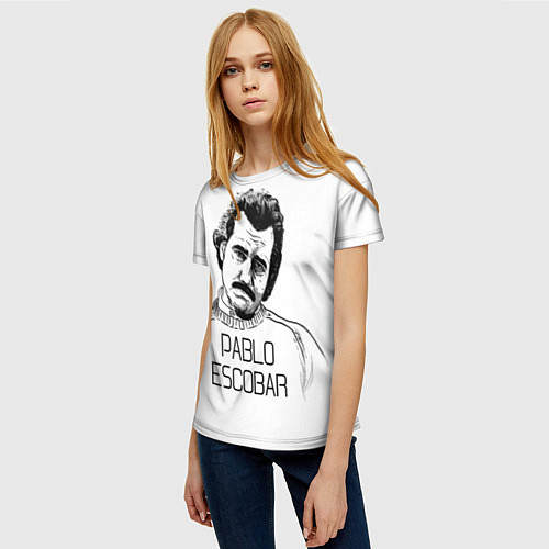 Женская футболка Pablo Escobar / 3D-принт – фото 3