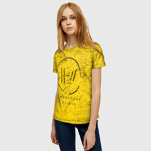 Женская футболка 21 Pilots: Yellow Grunge / 3D-принт – фото 3