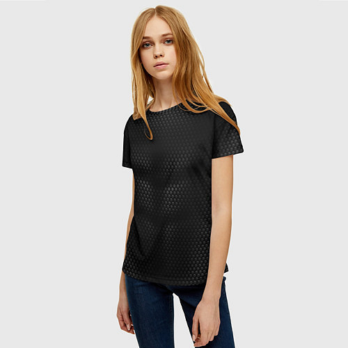 Женская футболка Карбоновая броня / 3D-принт – фото 3