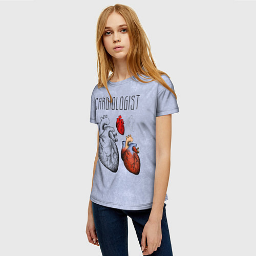 Женская футболка Cardiologist / 3D-принт – фото 3